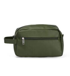 Necessaire couro sintetico verde jpg
