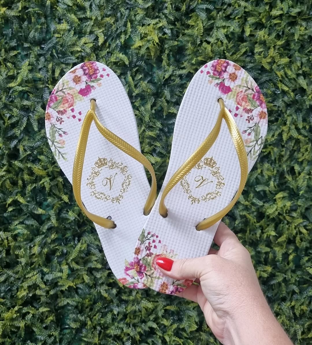 Chinelos personalizados para casamento